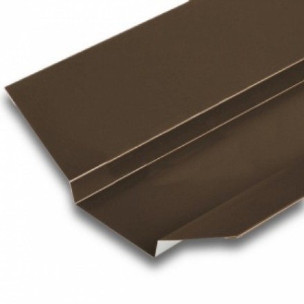 Планка карнизная Шинглас, коричневая, 2000х100х50х10 мм