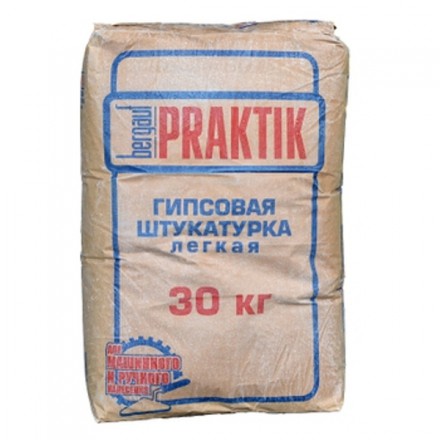 Штукатурка сухая Praktik гипсовая легкая, 30 кг